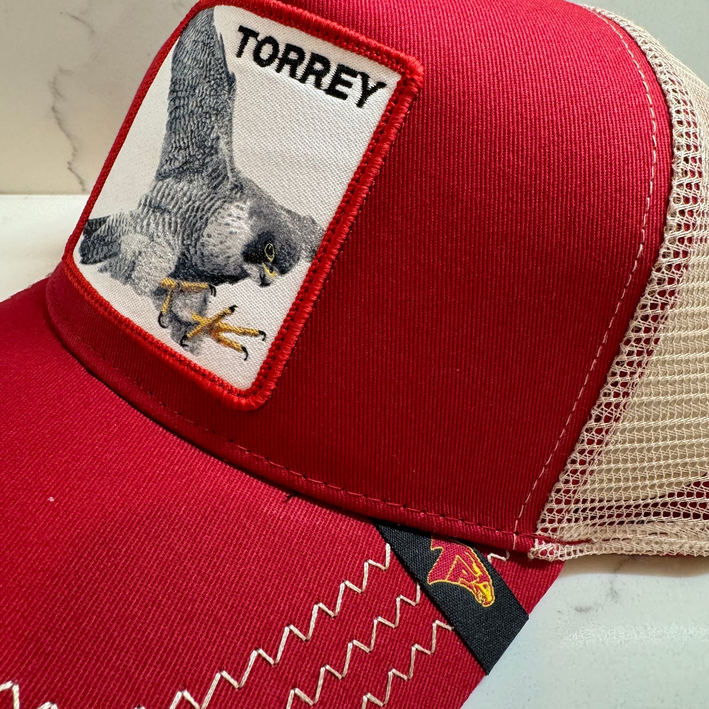 Torrey Pines Falcon Farm Trucker Cap - Red